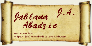 Jablana Abadžić vizit kartica